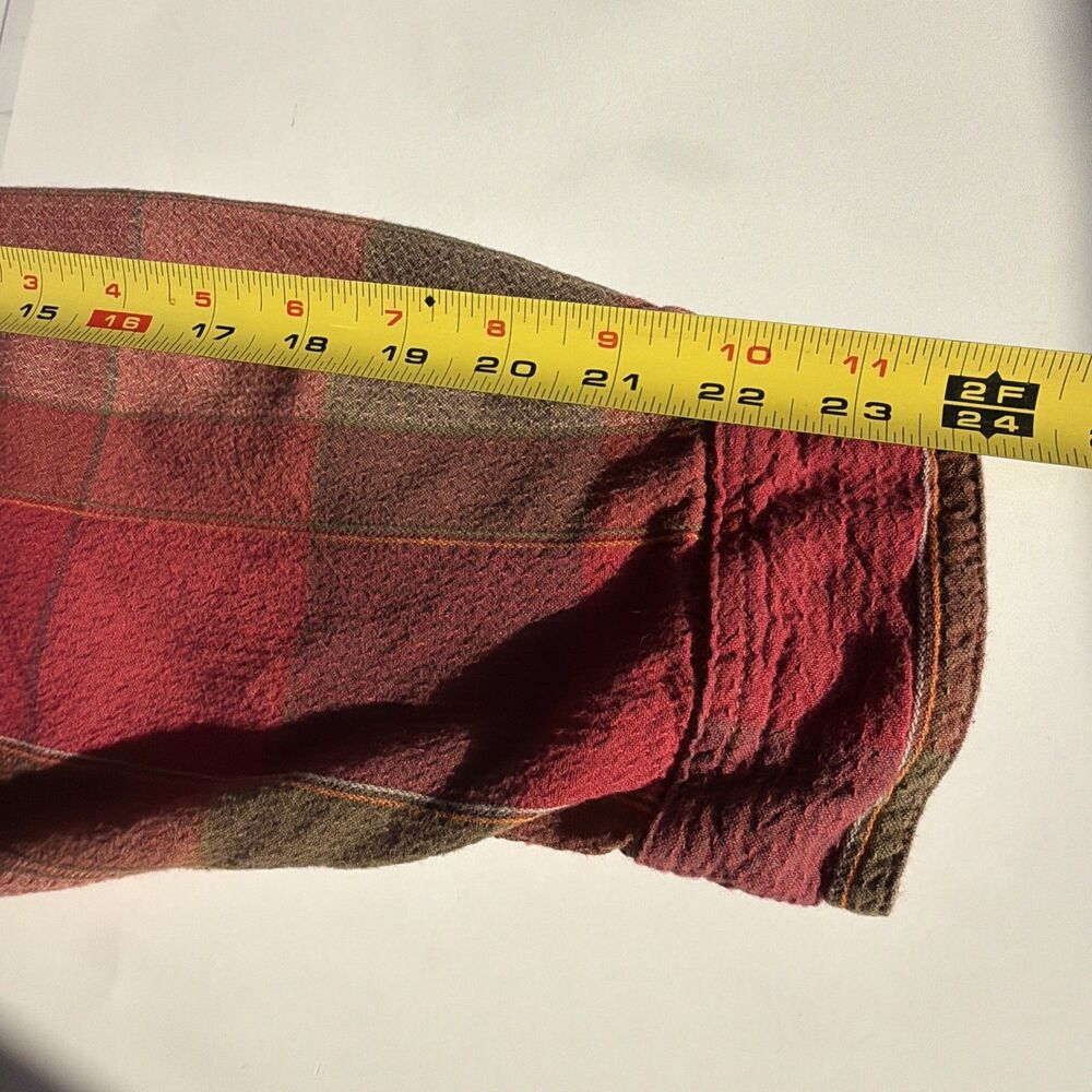 VTG Fashion Bug Plaid Cotton Shirt 30/32 Womens Plus 4X Goblincore Fall Layer - Picture 5 of 7